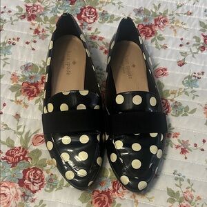 Kate Spade Corina Loafers Black and White Womens Size 7.5